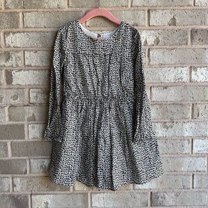 Gap Leopard Print Long Sleeve Girls Dress